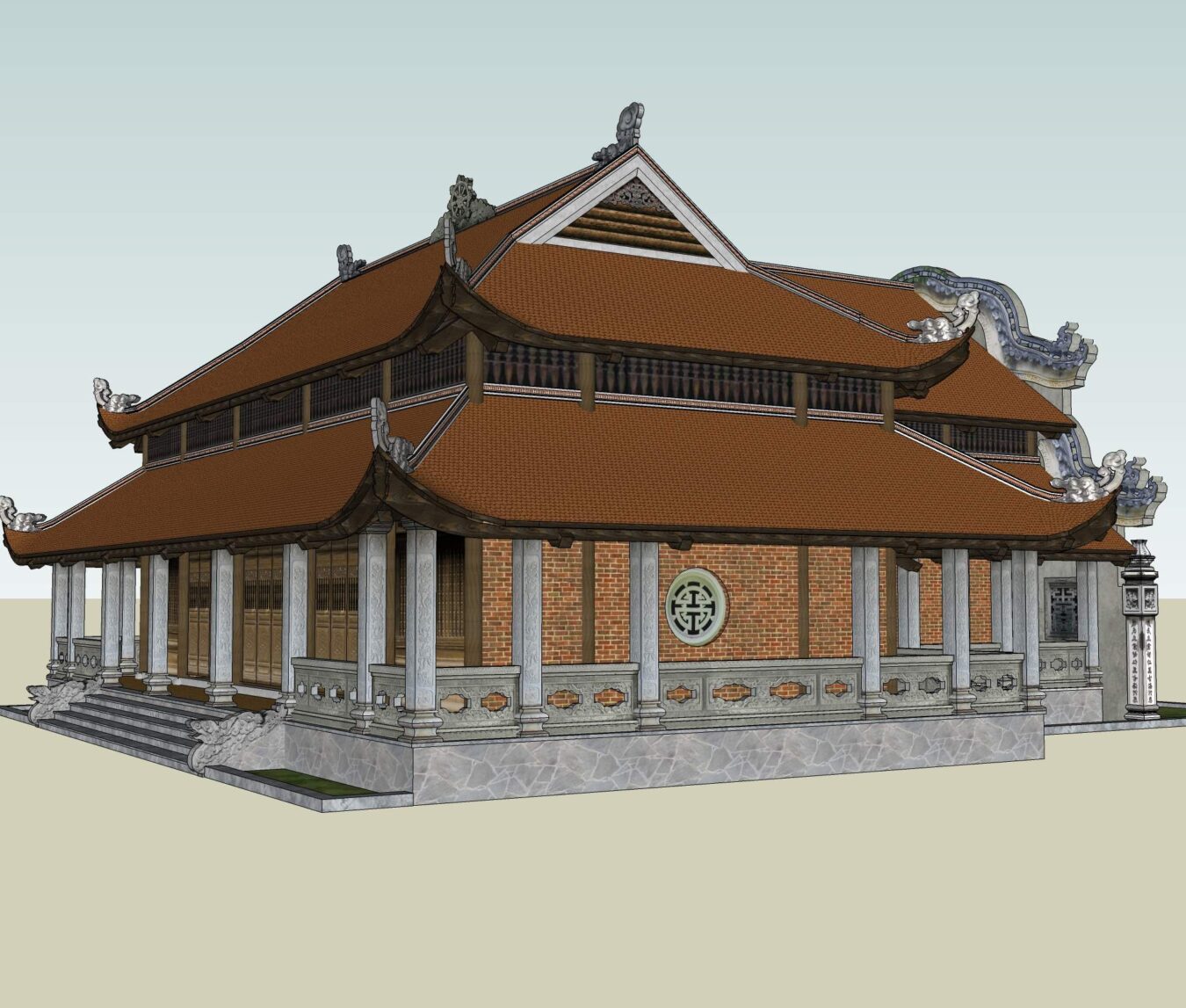 越南古建筑寺庙Sketchup模型库（P5）-6