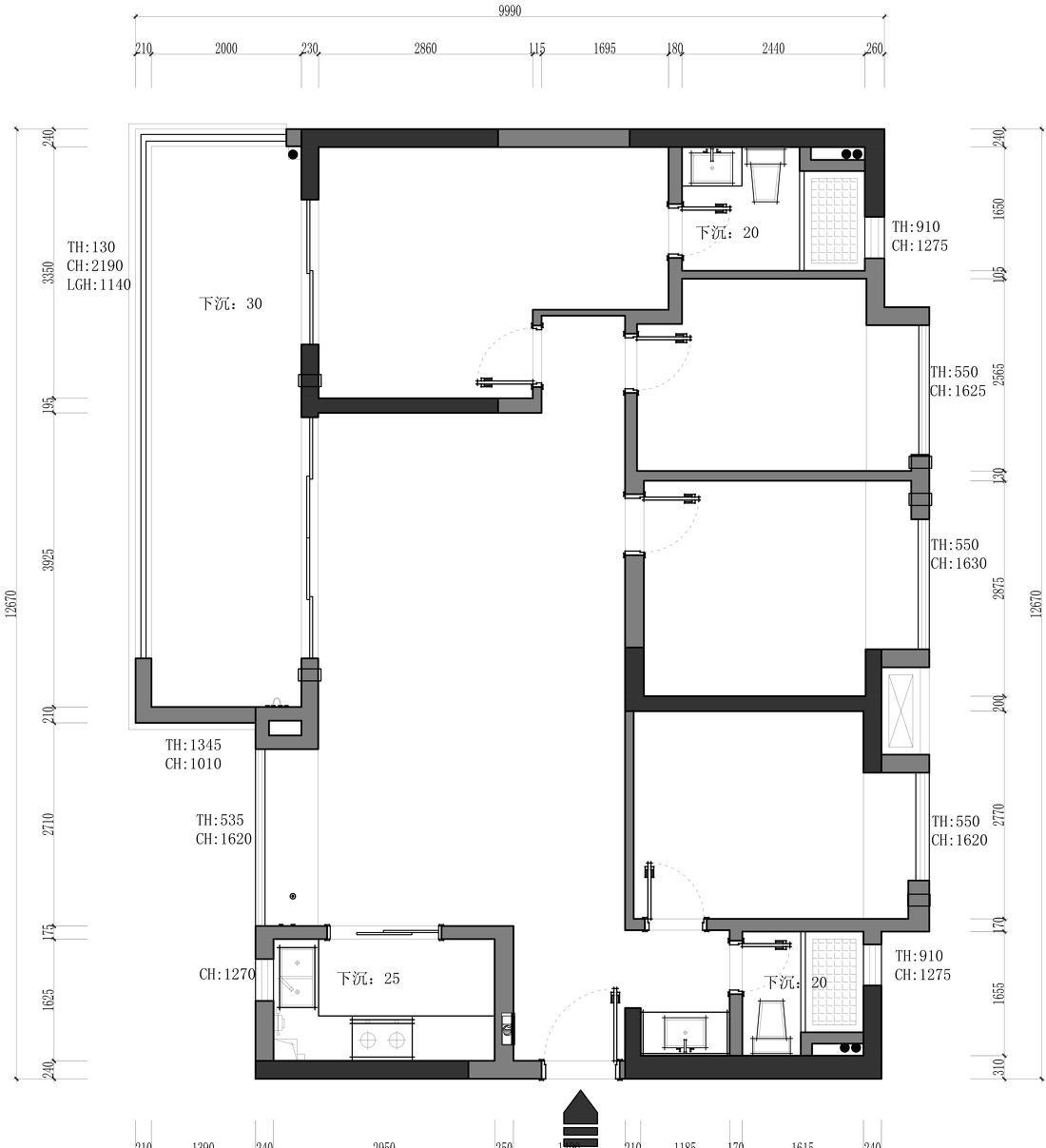 万科翡翠公园精装房改造-0