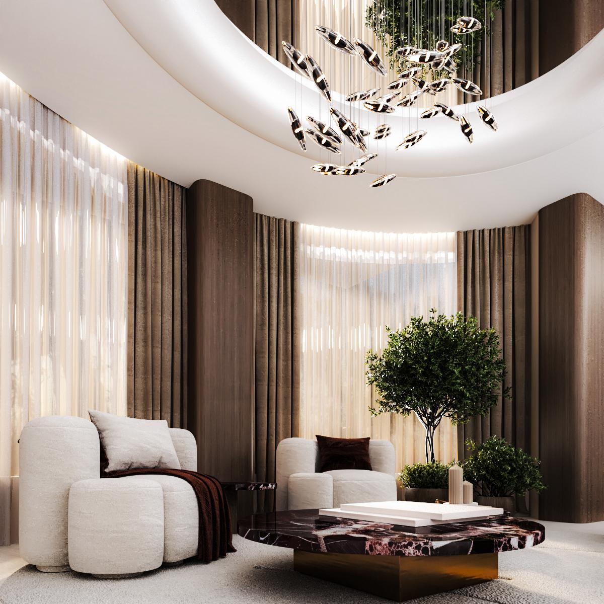 Luxurious villa double hight reception-2