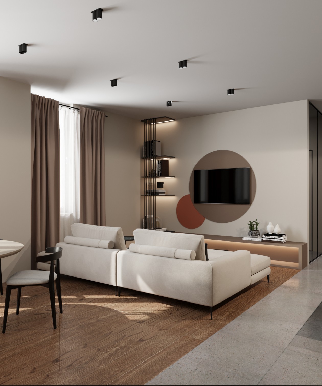 白色+橘色 打造绝美住宅空间-3