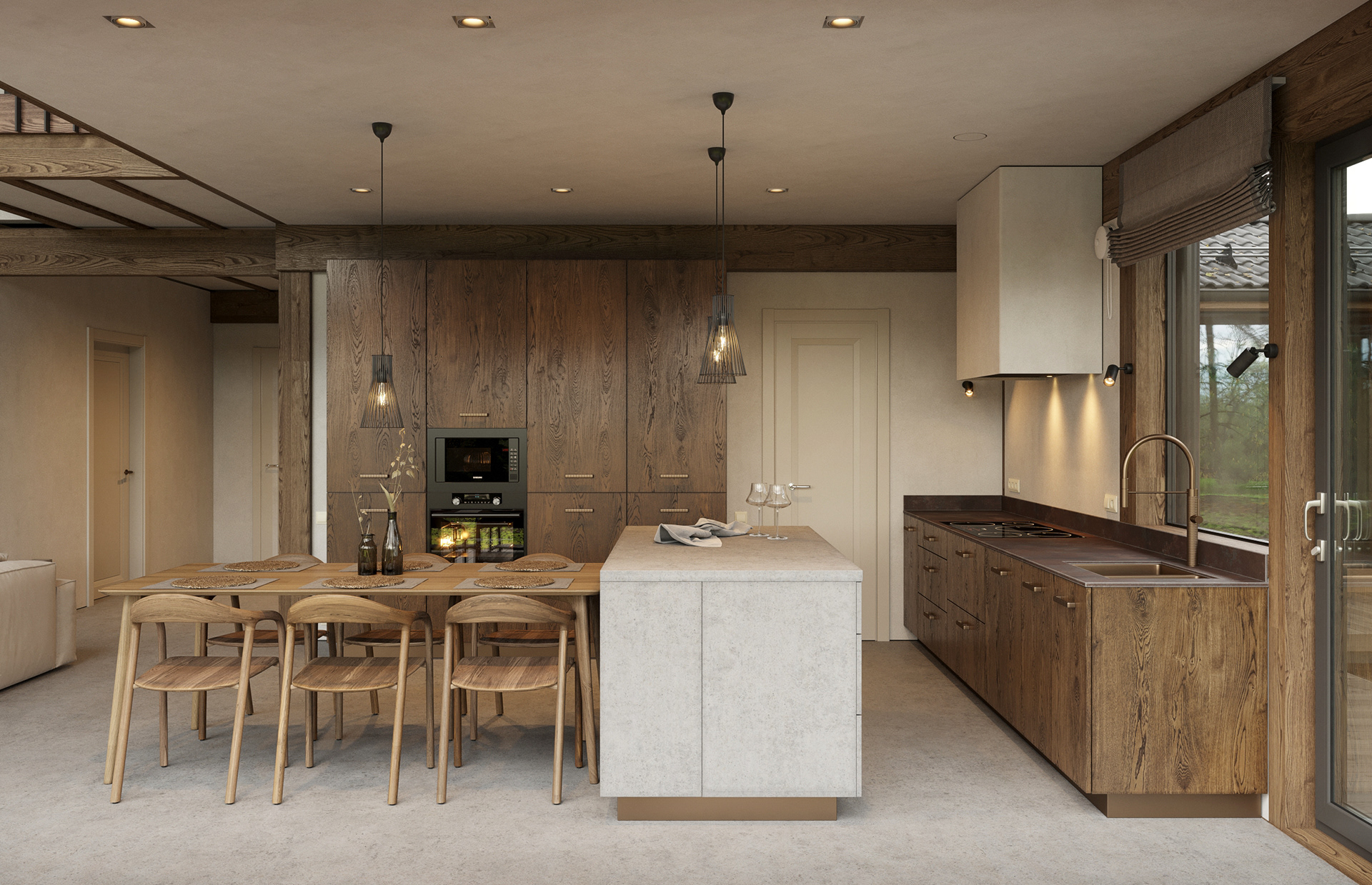 白俄罗斯半木结构房屋室内设计-6