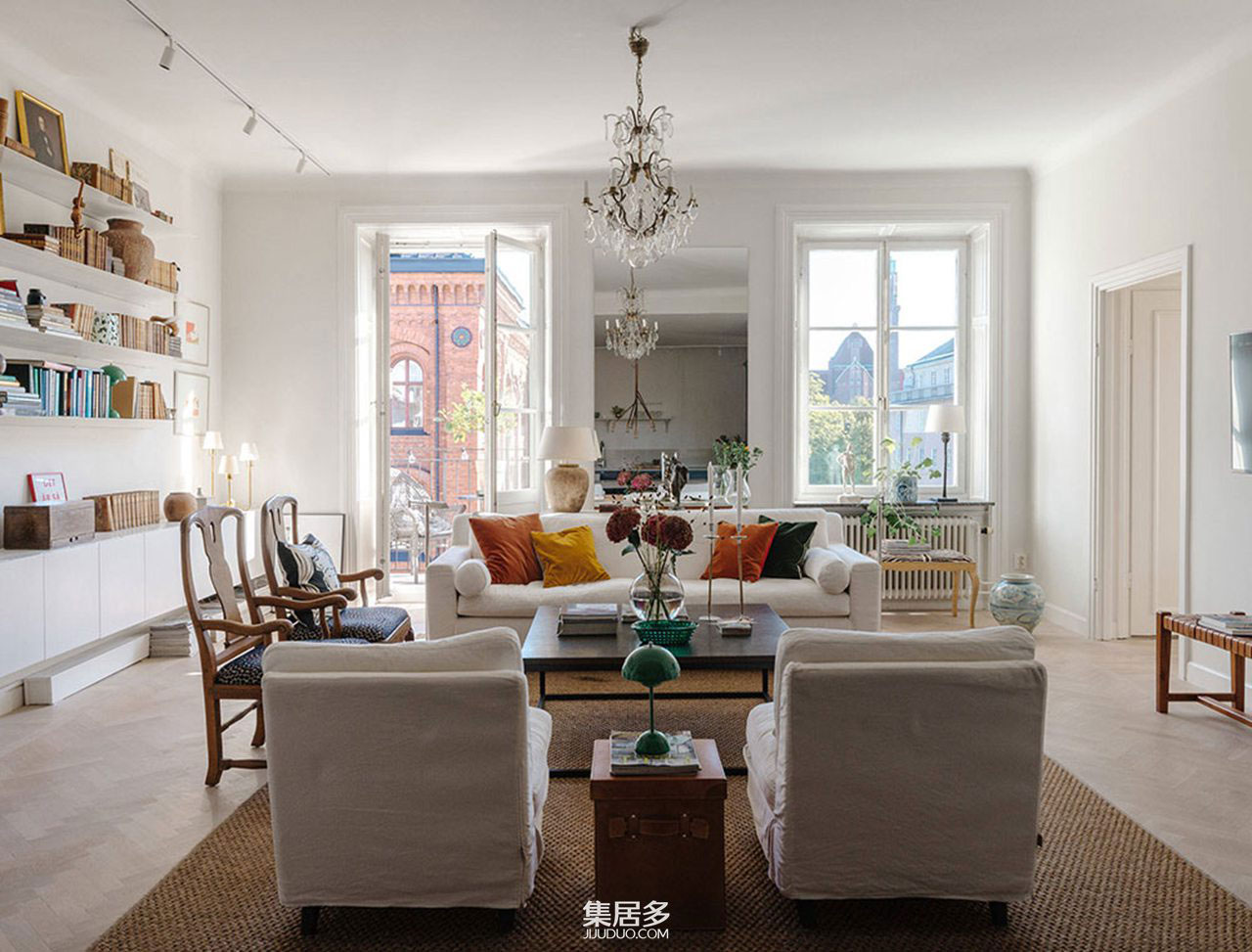 创意四溢的白色斯堪的纳维亚公寓丨瑞典斯德哥尔摩-10