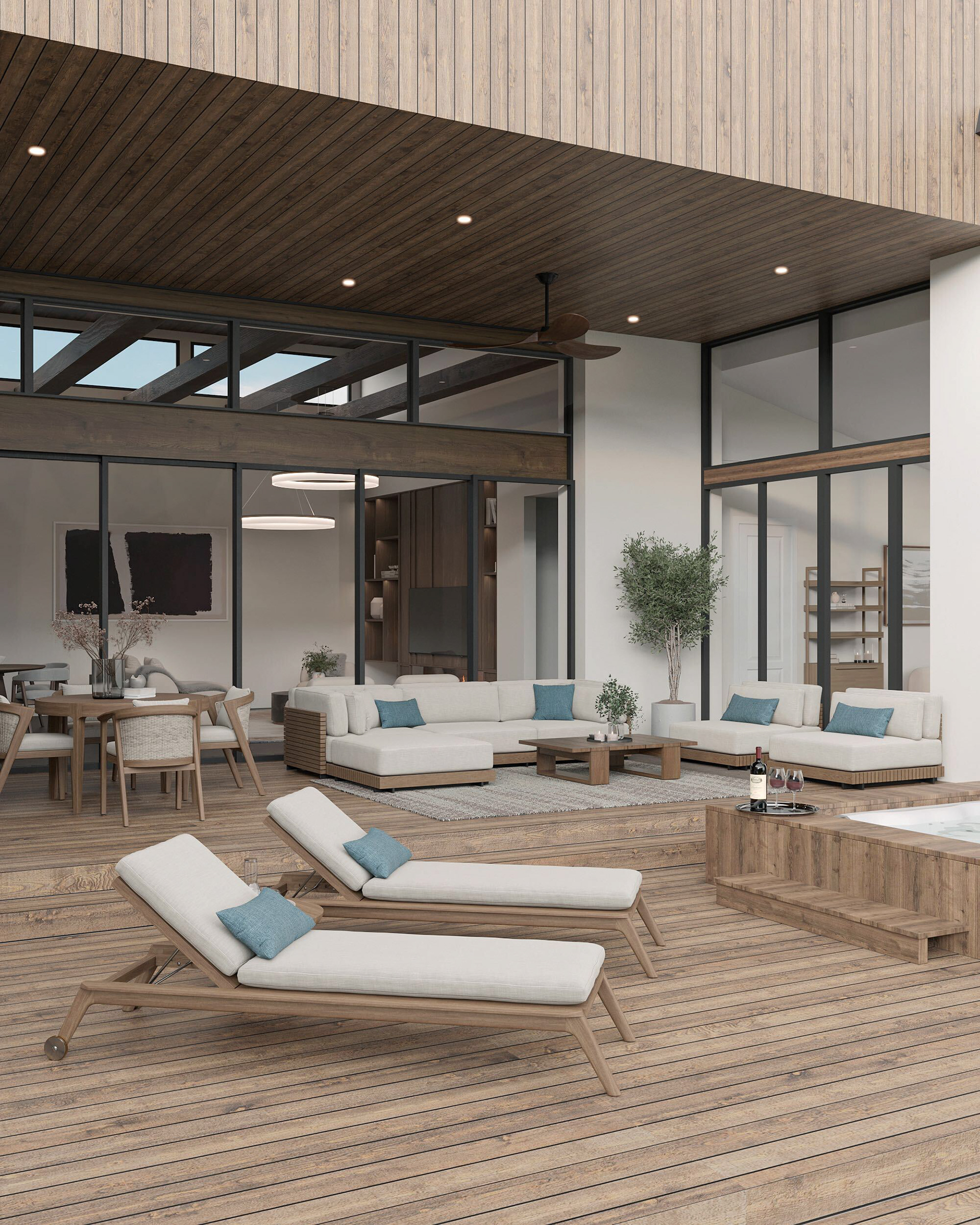 Modern House with Garage and Terrace-3