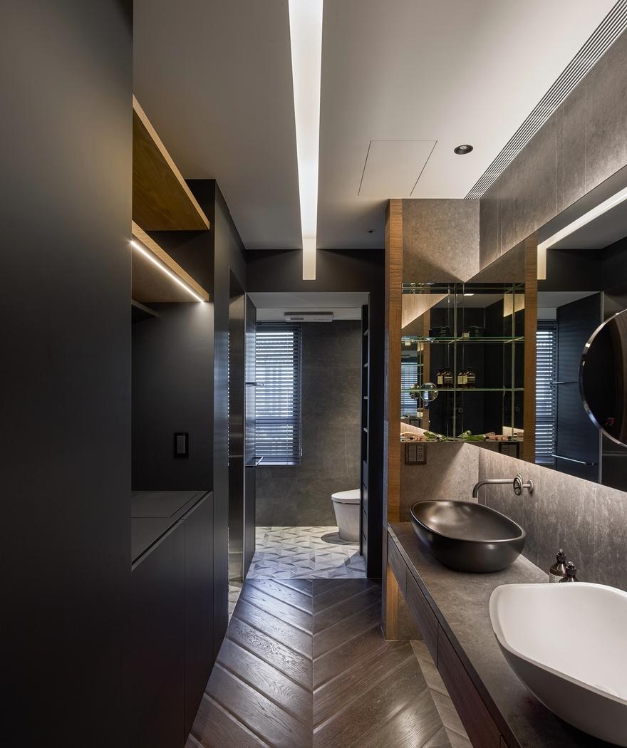 台北 Double Core 别墅,家庭核心与景观轴心-35