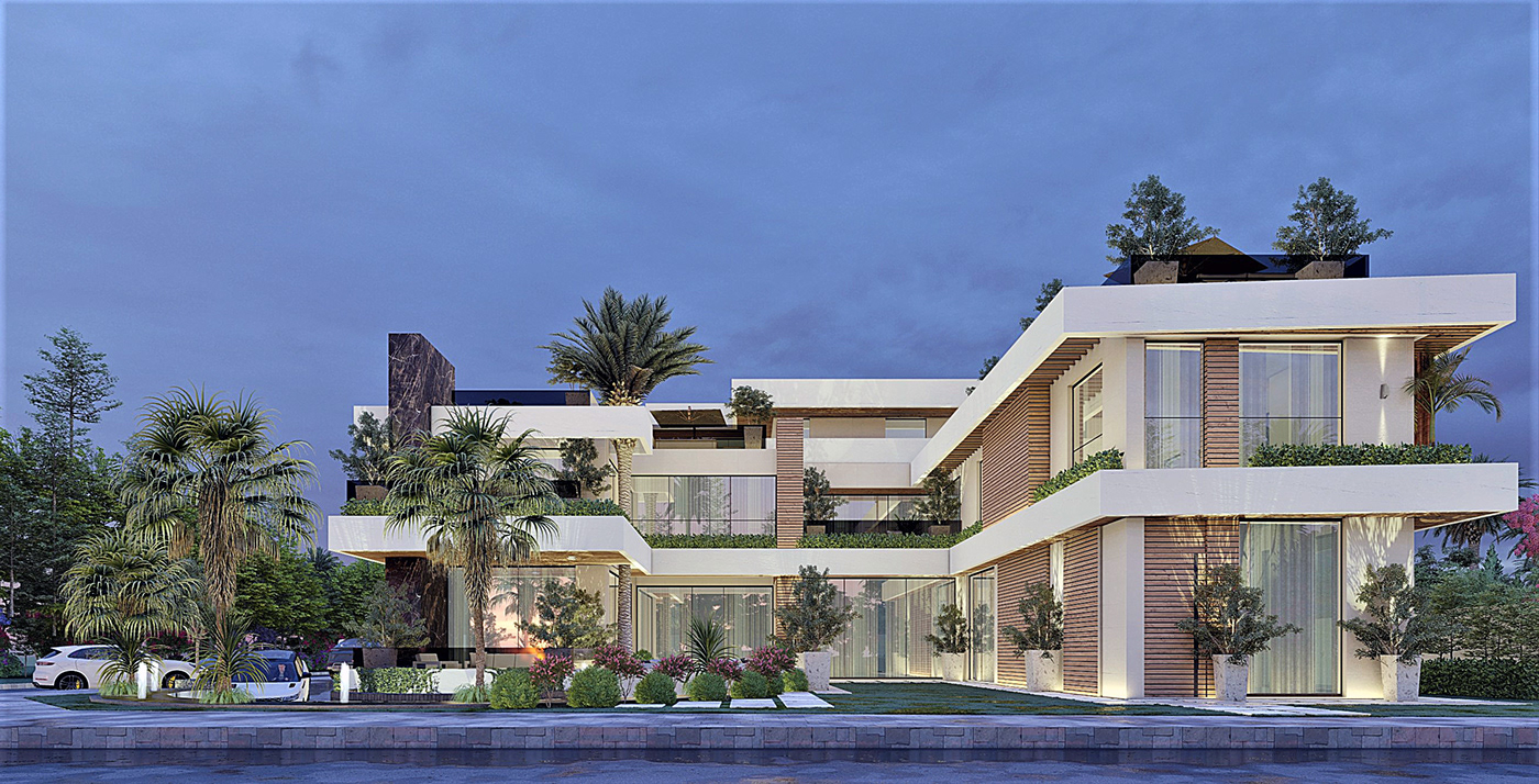 Anastasiya Gushchina丨别墅建筑丨Exterior & Landscape Design For K.A.R ,Abu Dhabi,UAE.-0