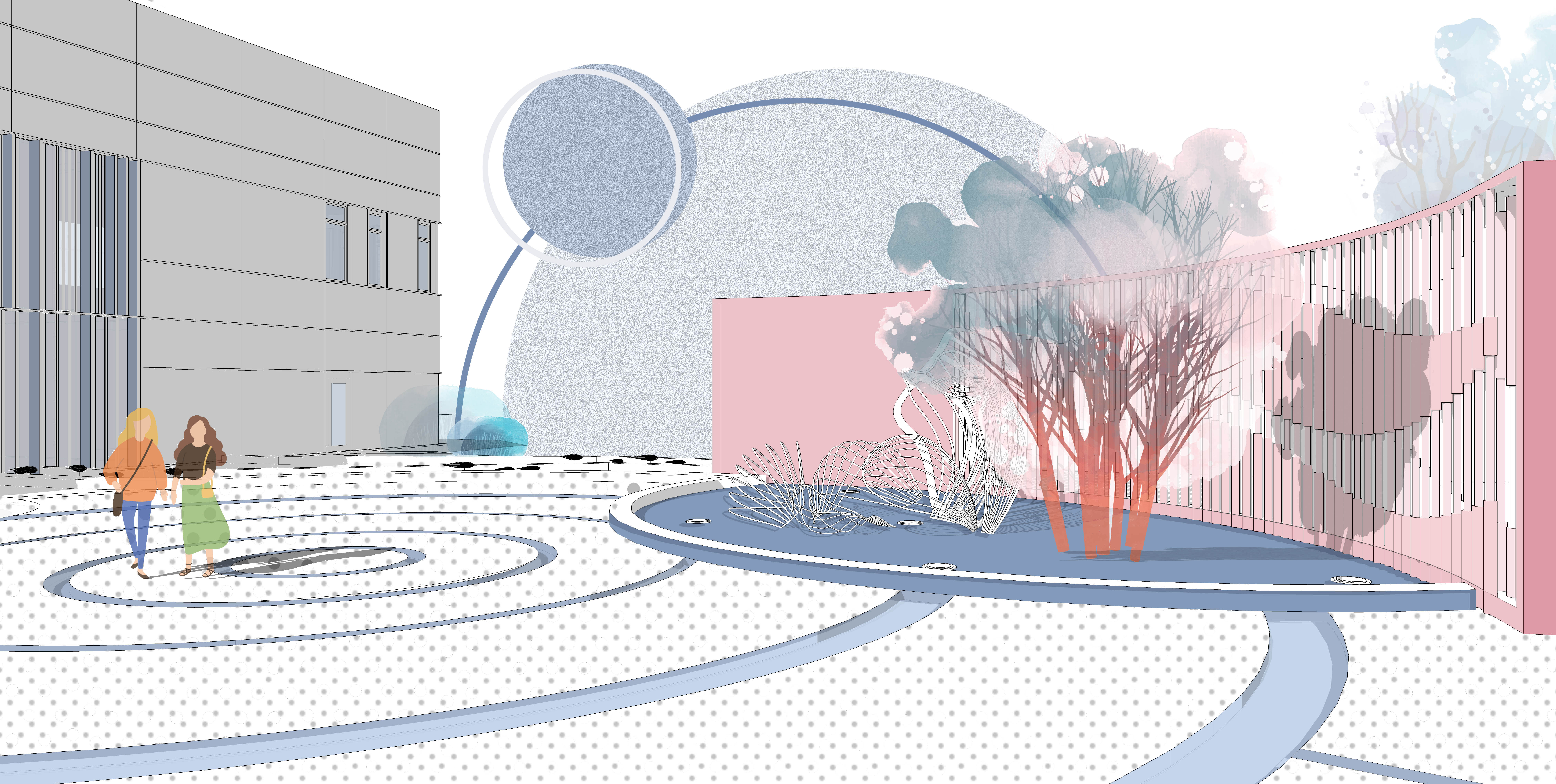 景观设计插画风格作品集 2-19