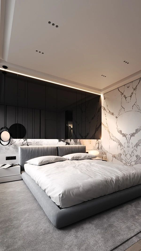 基辅黑白灰禁欲系家居,Anastasiia Reznichenko 现代设计典范-17