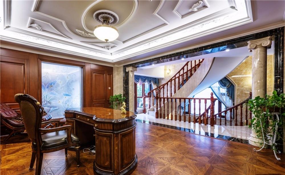 欧式浪漫情调的极致演绎——某顶豪客厅设计-9