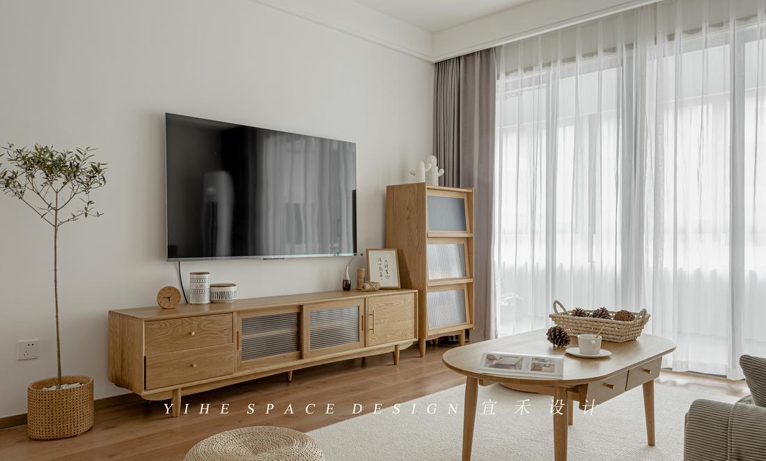 芜湖宜禾设计丨平层丨『 蜜 · 糖 』130㎡温暖日系原木-5