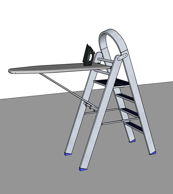 多功能家具1（带熨衣桌的折叠楼梯）丨巴西丨巴西PUCRS大学设计专业师生-5