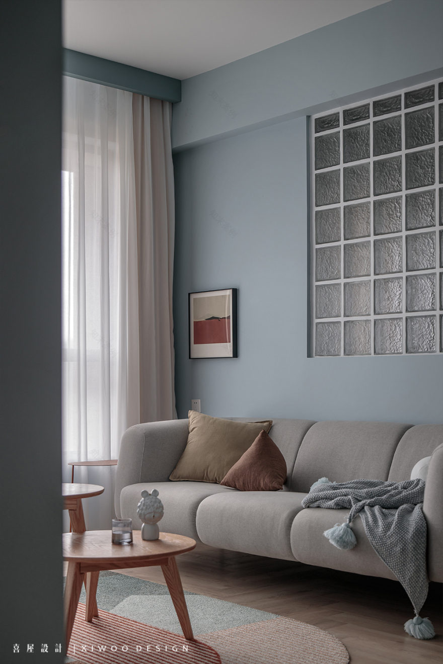 极繁主义打造蓝色海洋之家,温馨治愈空间-23