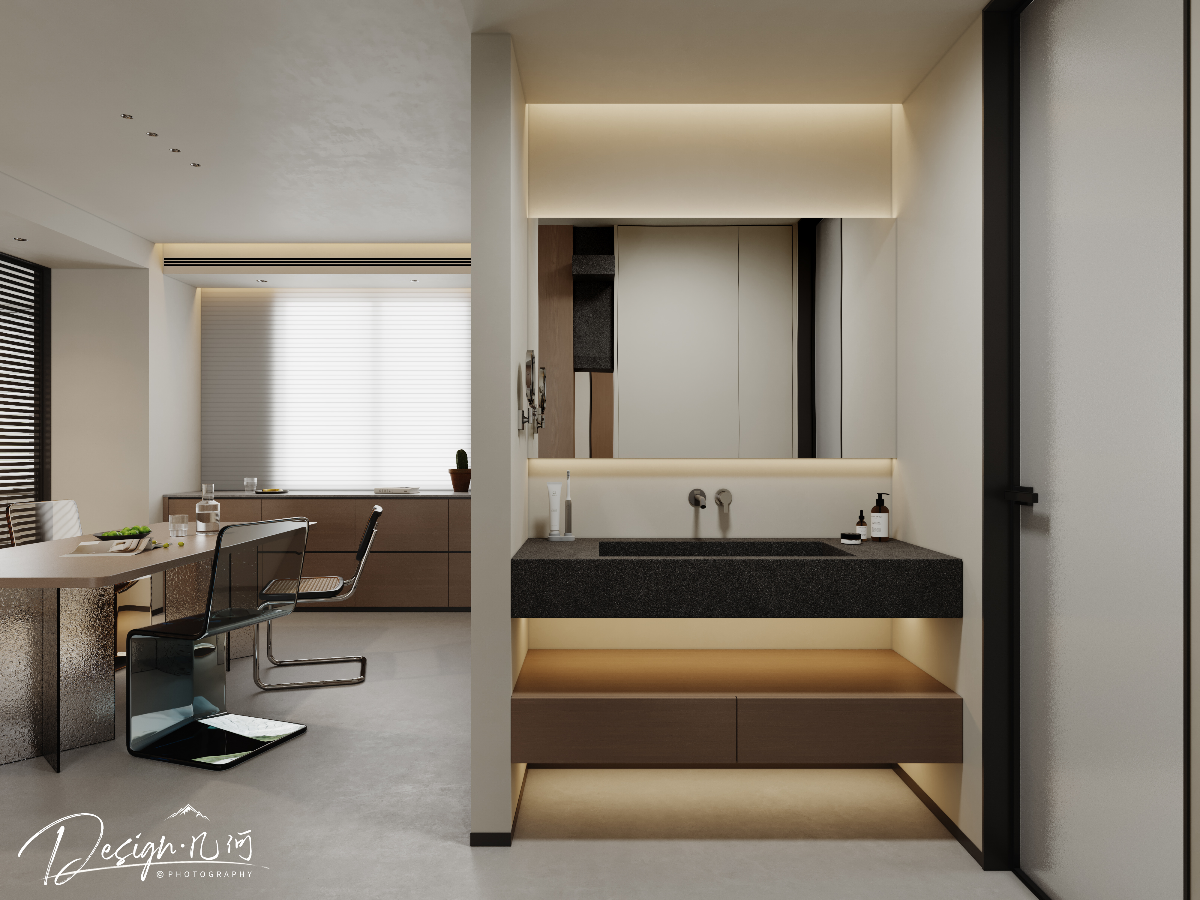 几何空间视觉表现 | 国悦府现代客餐厅-5