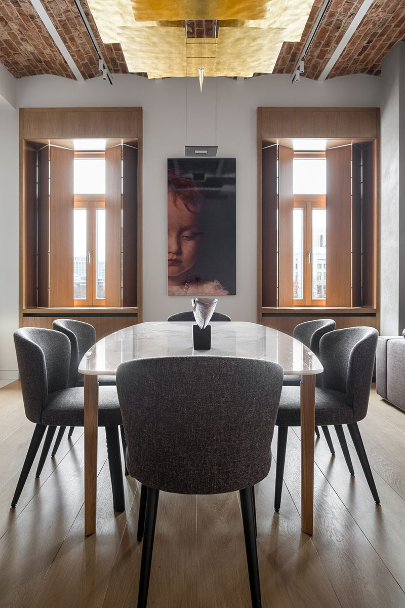 莫斯科工业风公寓，14 窗全景采光，独特拱形天花-8