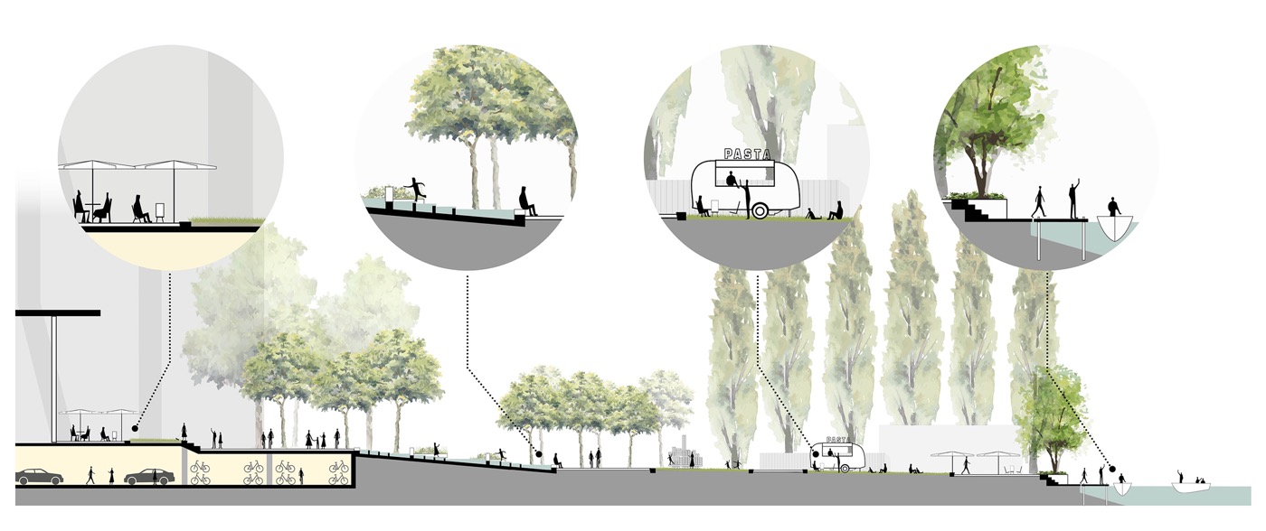 荷兰阿尔梅勒市中心的绿色广场(The Esplanade in Almere)-7