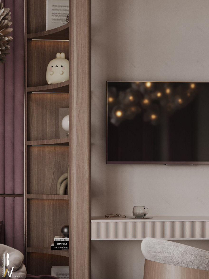 女孩卧室设计丨Black N White-17