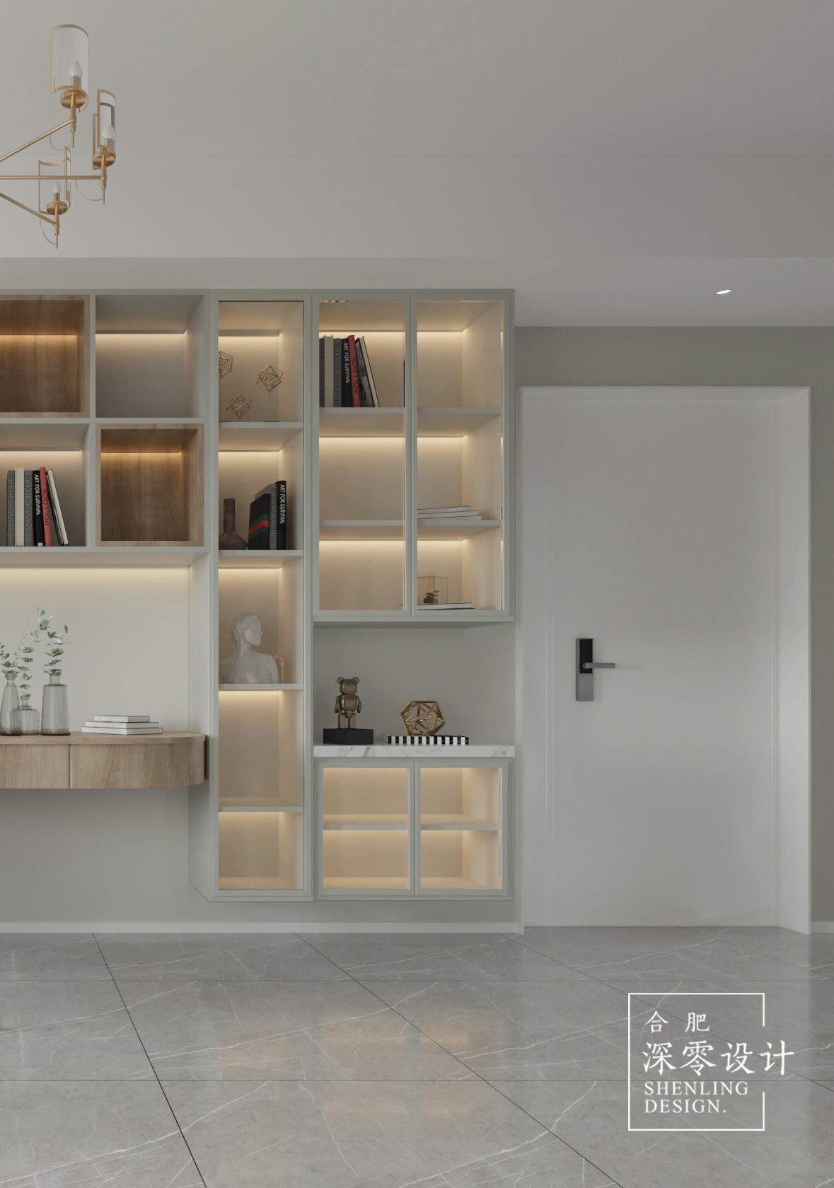 合肥深零设计新作 | 110㎡现代复古小家,墨绿色打造专属二人世界-50