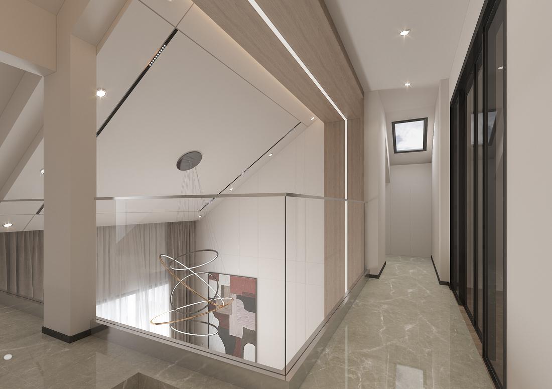 现代轻奢复式楼设计-9