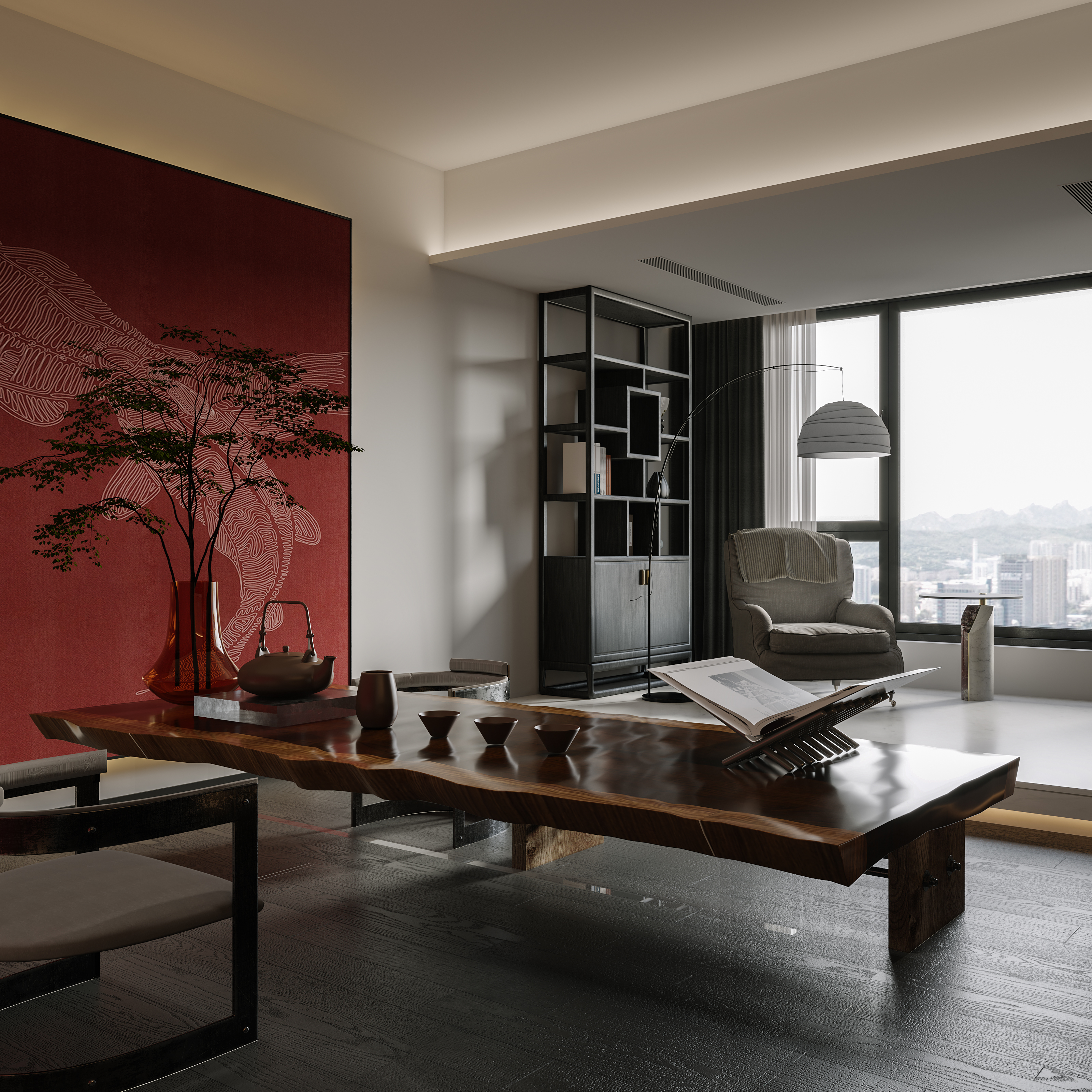 现代简约平层空间丨左舍-39