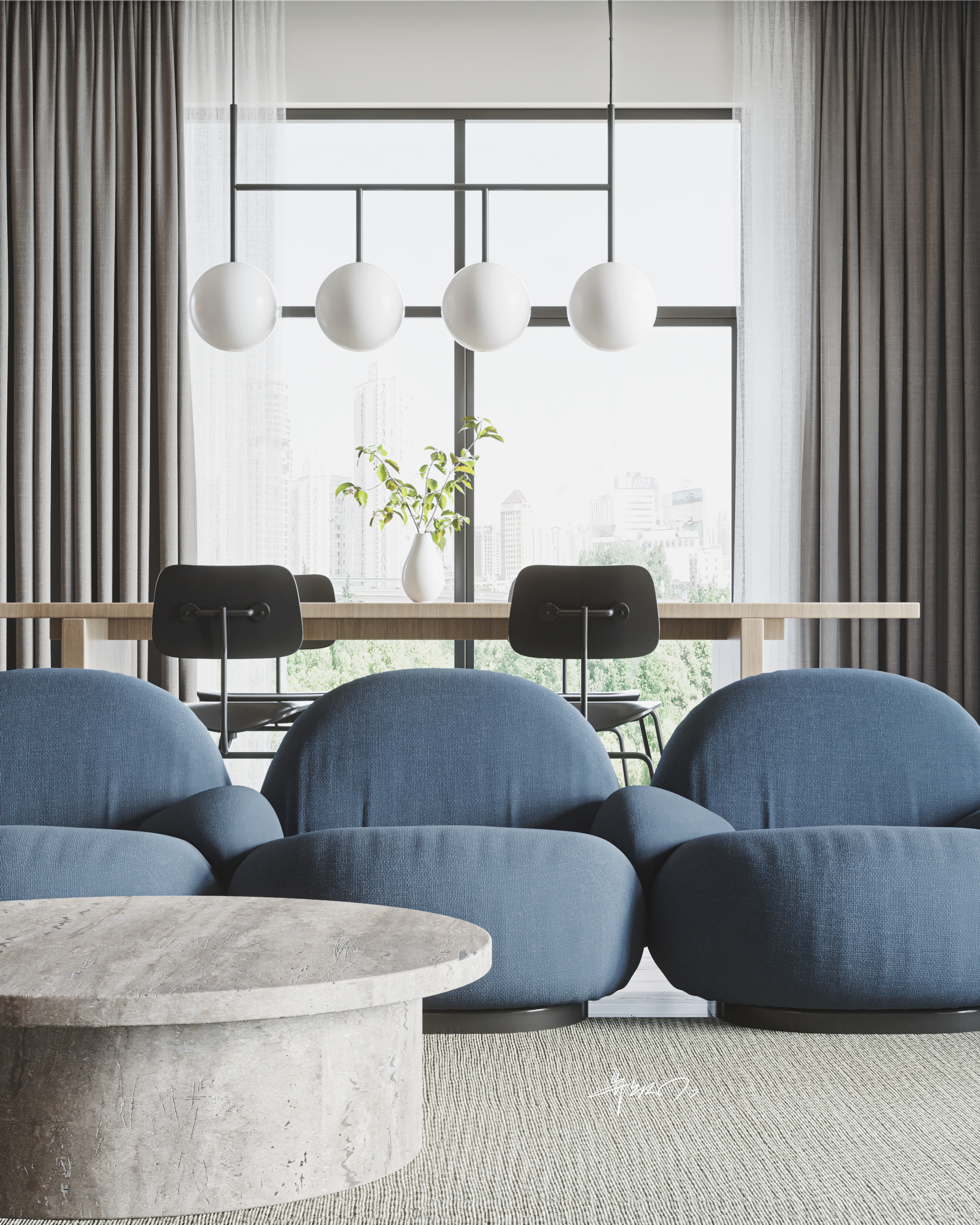 简约现代风住宅设计丨知名设计师-2