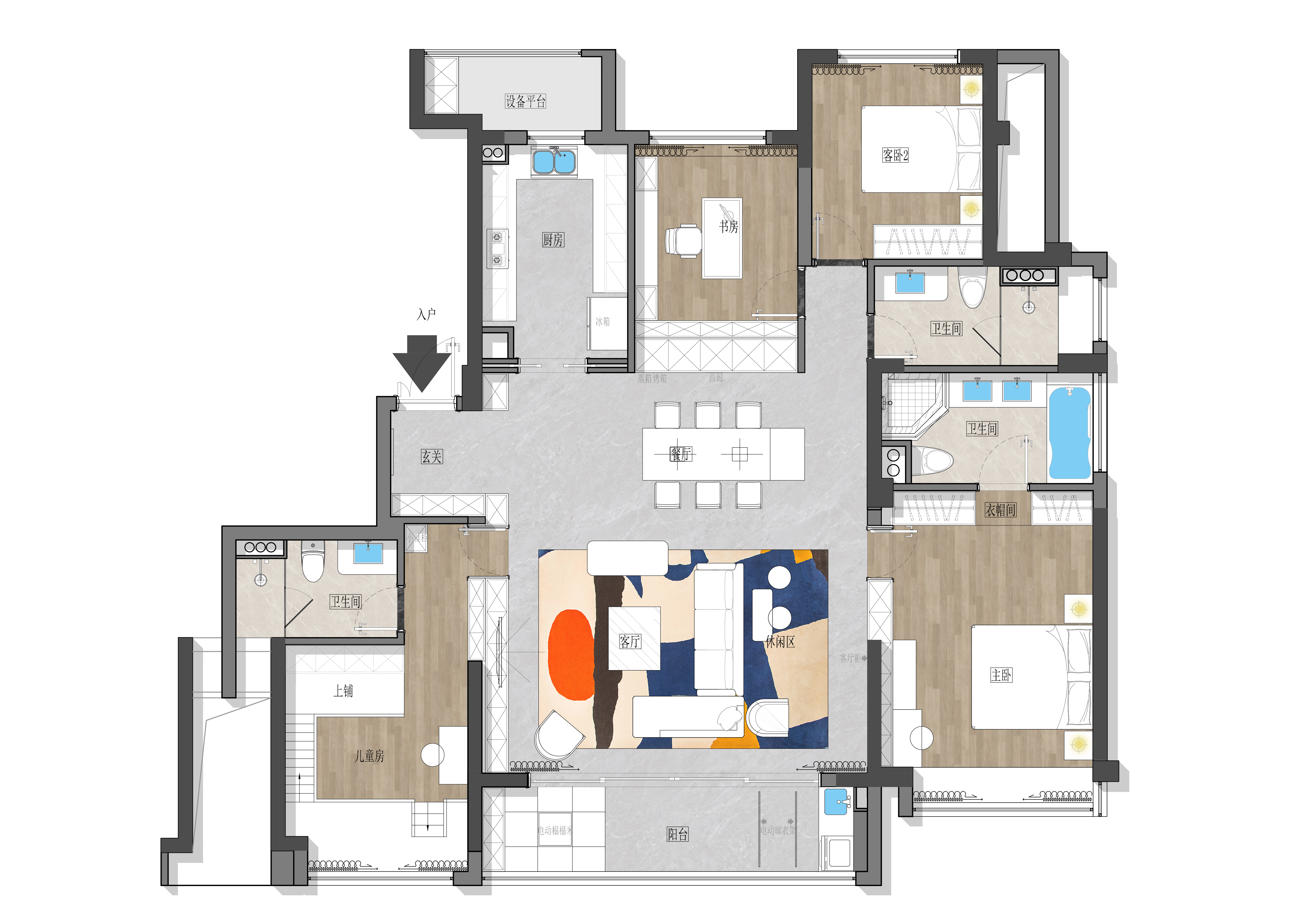 绿城晓风印月188方全案软装设计丨中国杭州丨LD设计-5
