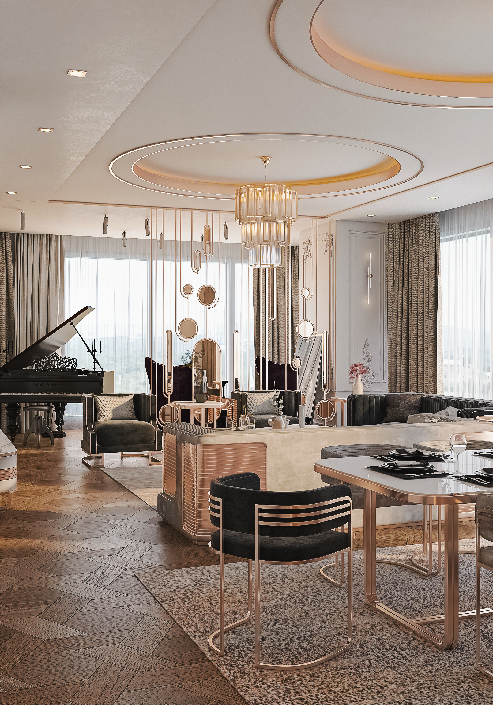 豪华客厅丨ZEBRANO FURNİTURE-5