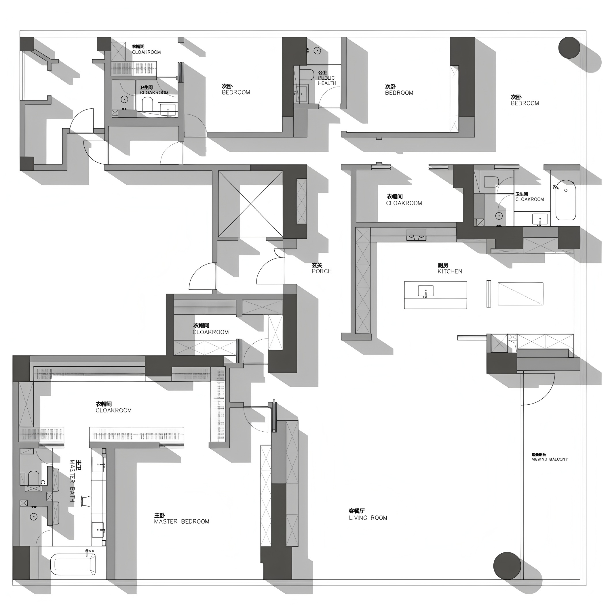 西安 · 曲江印510㎡私宅平层丨中国西安丨西安红杉设计-65