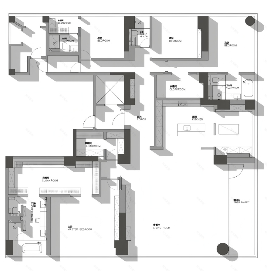 西安 · 曲江印510㎡私宅平层丨中国西安丨西安红杉设计-65