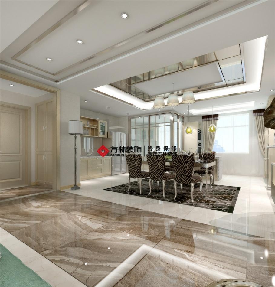 美的城四期 140 平港式风格装修设计,演绎轻奢生活美学-6