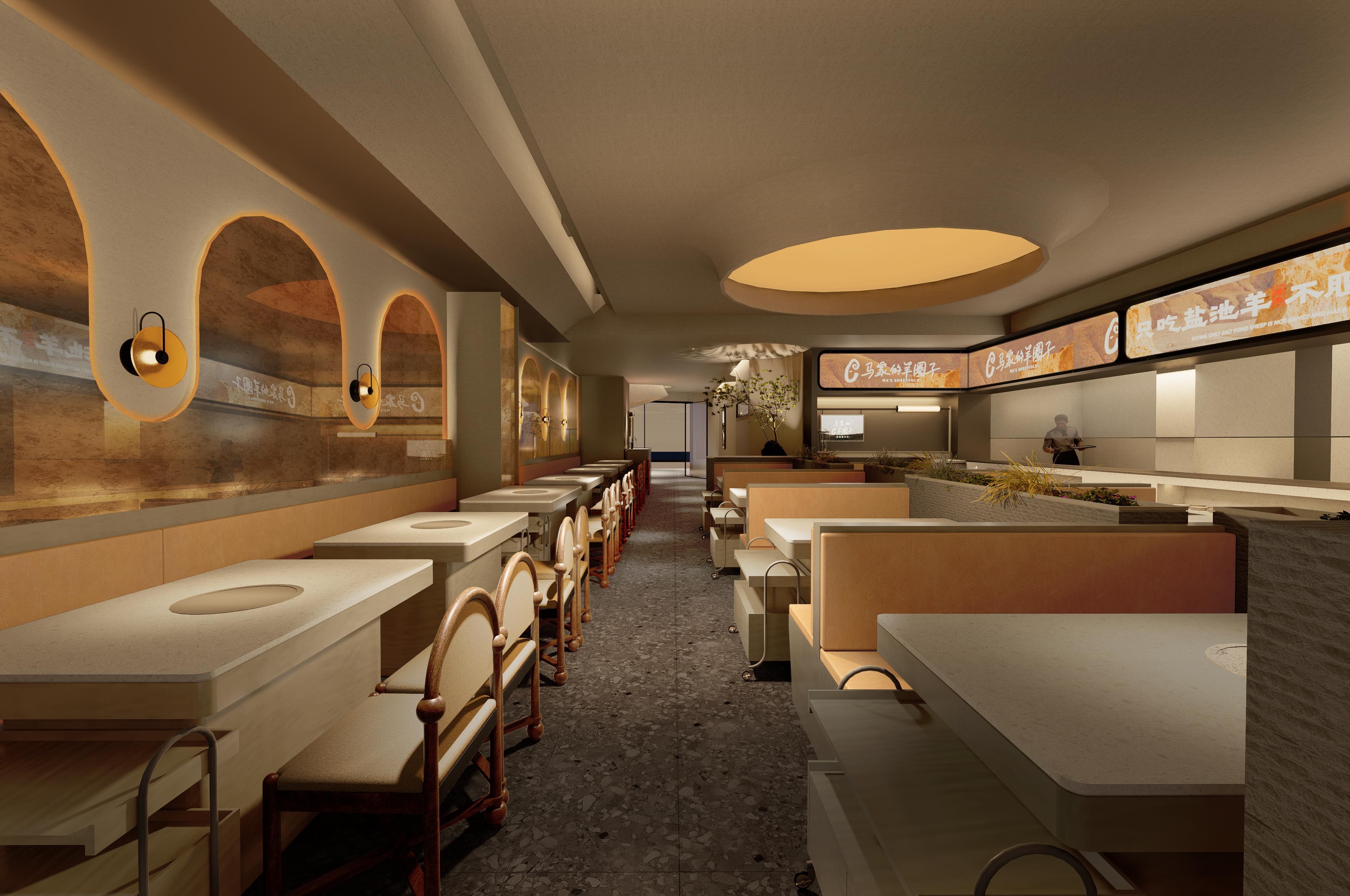 “大漠孤烟直,长河落日圆”主题火锅店-8