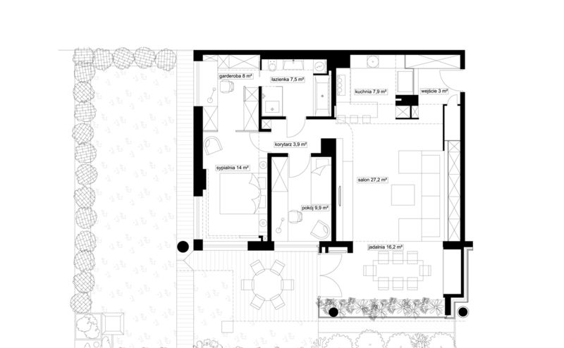 带有小花园的公寓丨波兰华沙丨KM rubaszkiewicz ARCHITEKCI-4