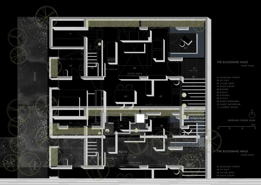 繁花居(注:这里Blooming可理解为盛开的、繁花似锦的,Haus在德语等语言中有房屋、住宅之意,结合整体语境这样翻译较合适,但如果有特定背景可能需调整) 丨印度班加罗尔丨Studio WhiteScape-21