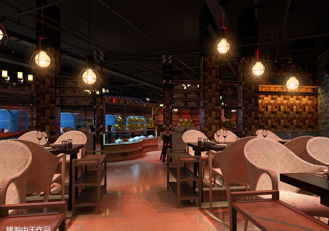 上海香逸江边渔乐餐厅室内设计-30