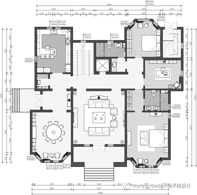 天津红磡领世郡普霖花园丨中国天津丨Horizon 地平线室内设计-27