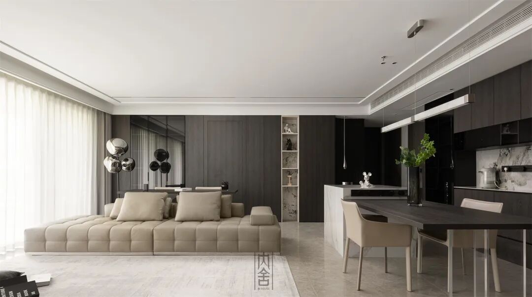 内舍软装丨179㎡现代意式，打破单调感，营造质感且高级的梦想家！-13