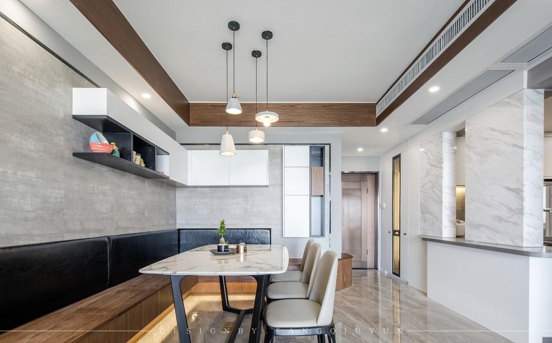 灰色调开放式家居设计,巧妙收纳空间利用-10