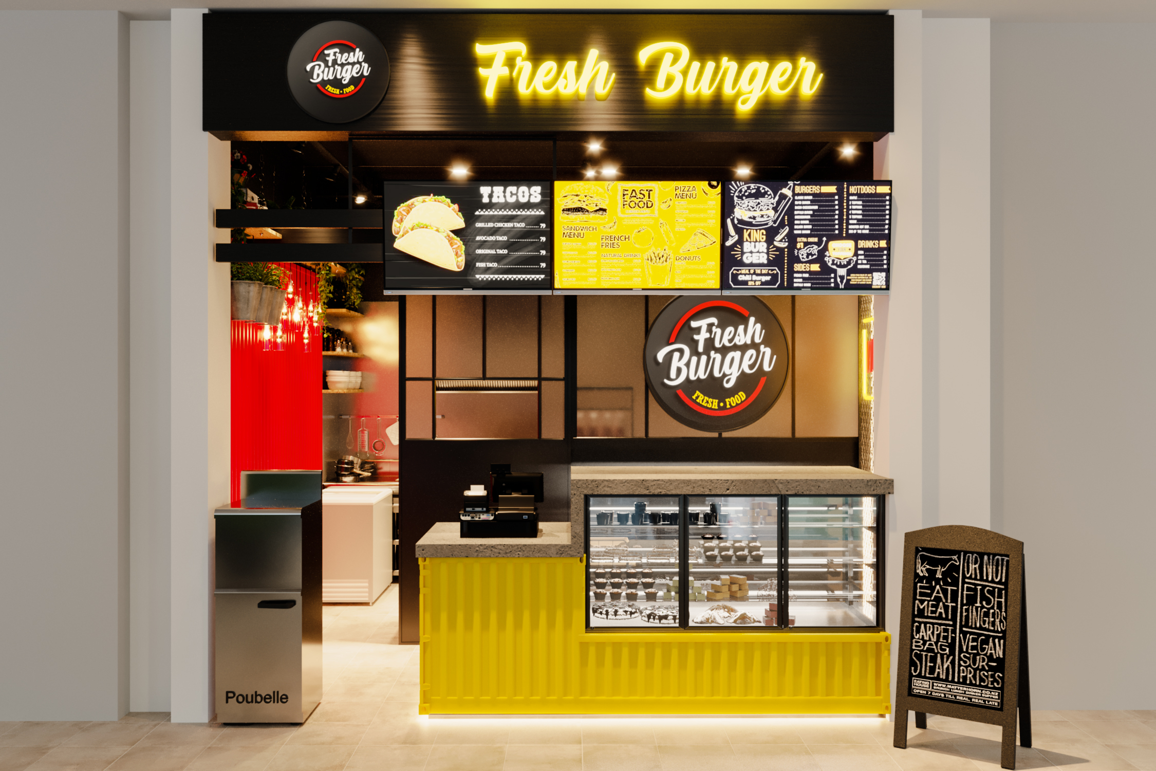 Fresh Burger 快餐店室内设计丨法国-4