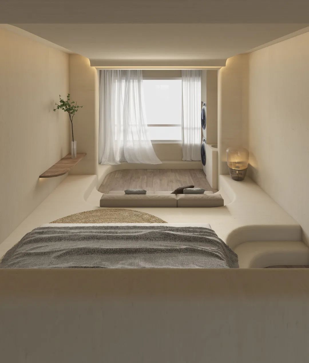 奶茶色调的休旅风空间丨中国河北丨北鱼空间设计事务所-13