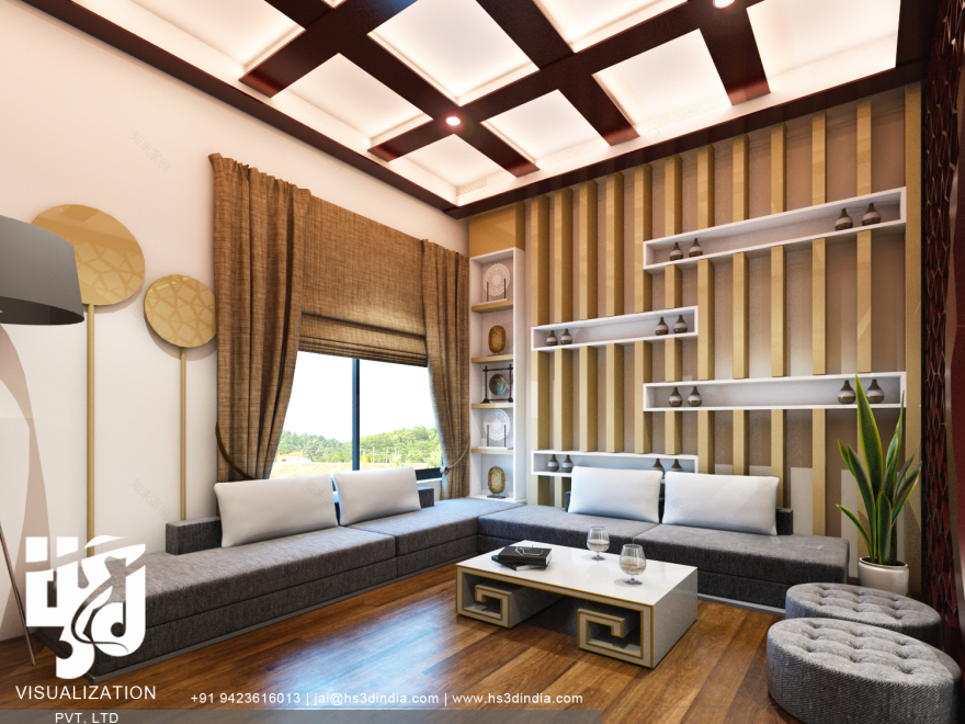 印度 HS3D 打造惊艳住宅室内渲染-69