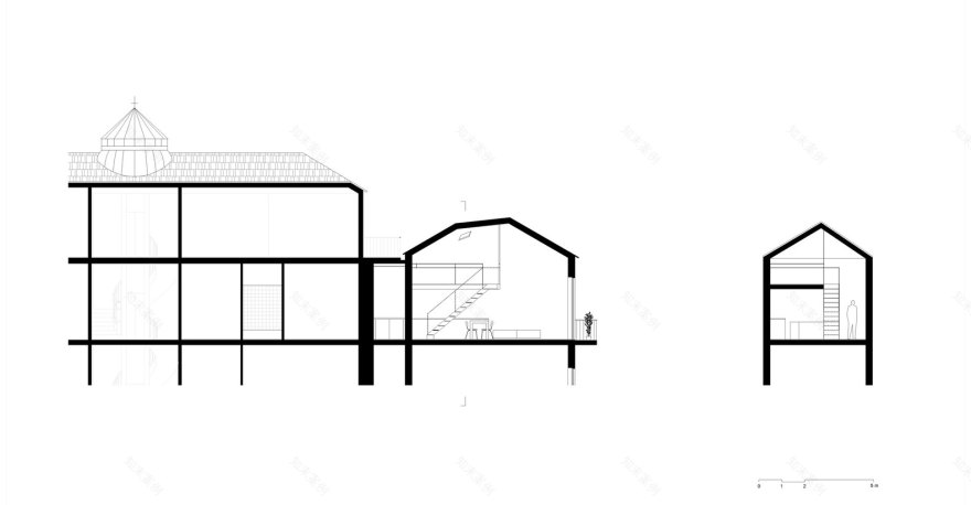 葡萄牙波尔图 19 世纪老宅翻新,黑白对比打造现代居住空间-34