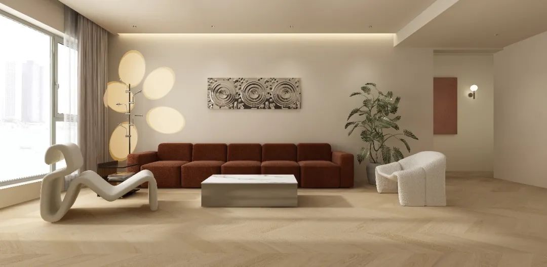 奶油色调的住宅设计丨末那识-25