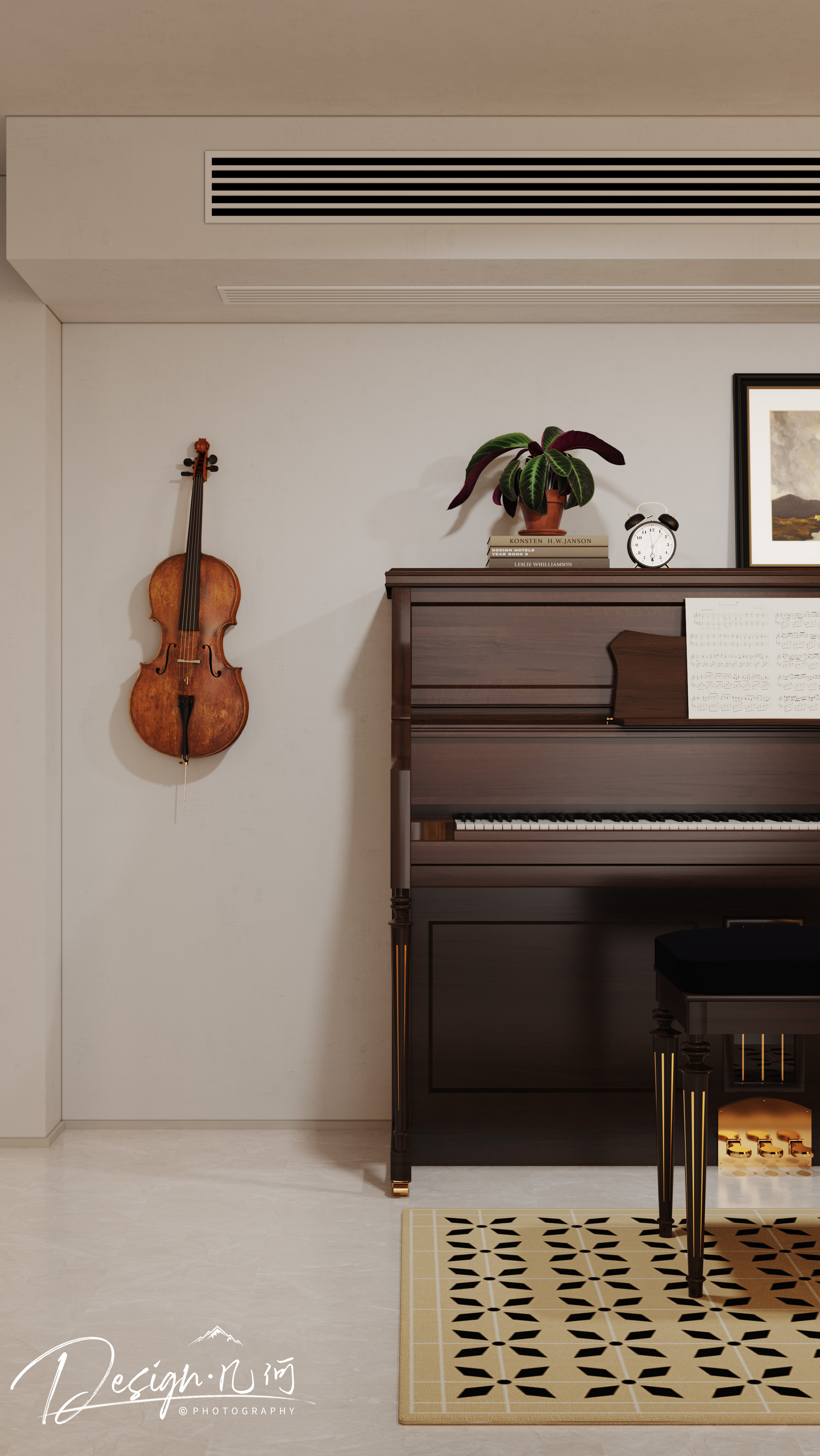 几何空间视觉表现 | 绿地内森庄园现代客餐厅-3