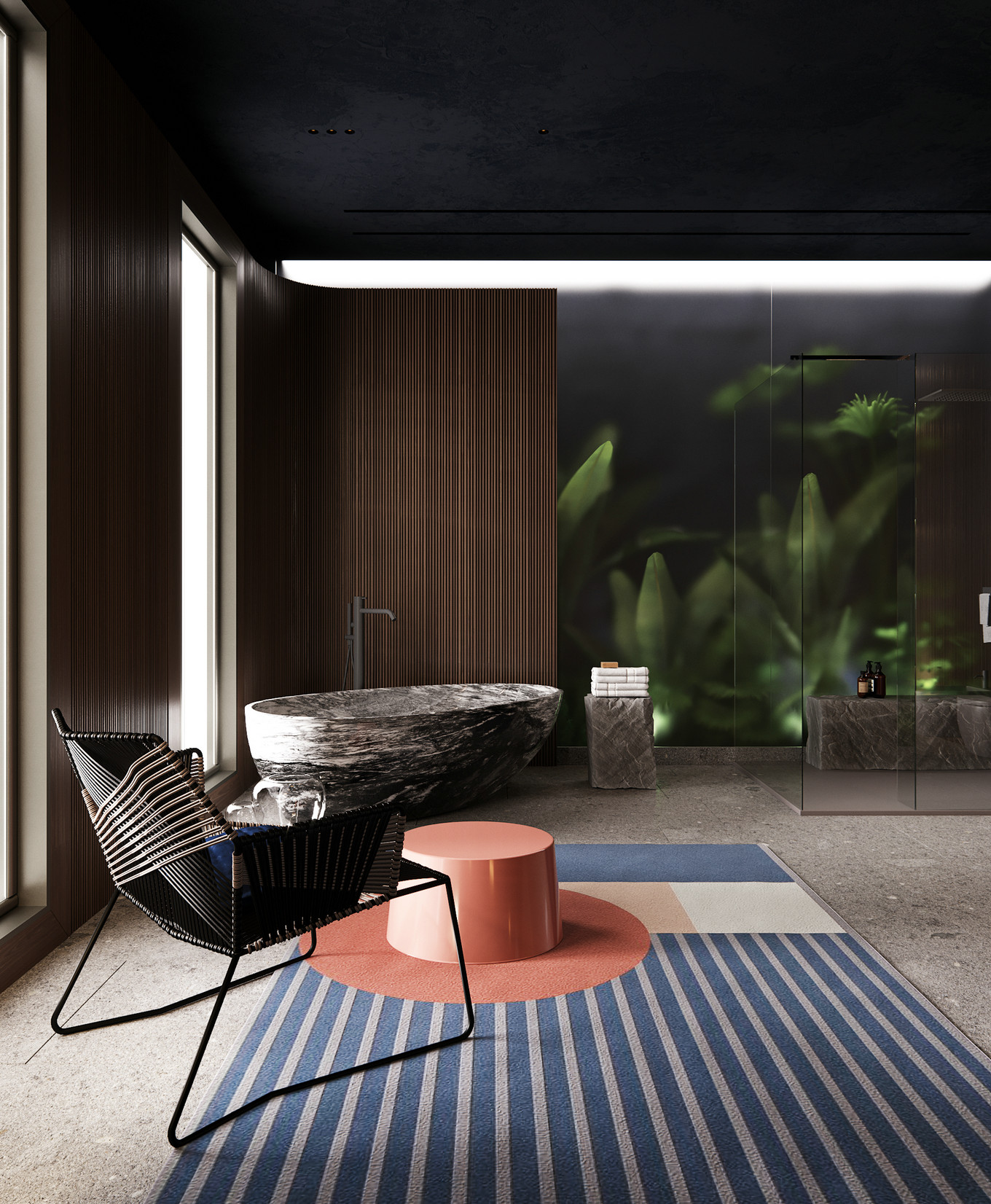 现代简约线条感别墅设计-16