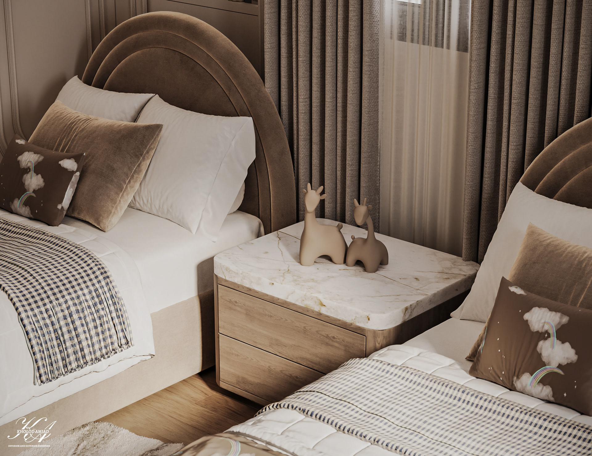 新古典风格双人卧室丨埃及丨KHOLOD AMJAD-1