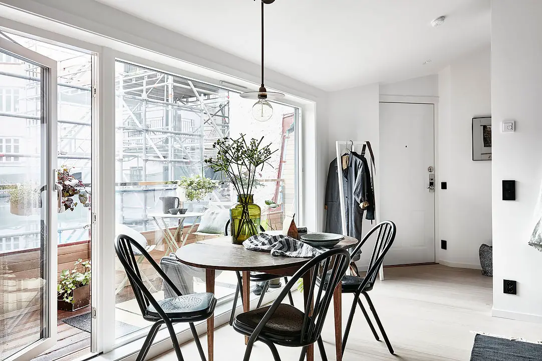 34 平米瑞典公寓，长条形空间妙手回春-4