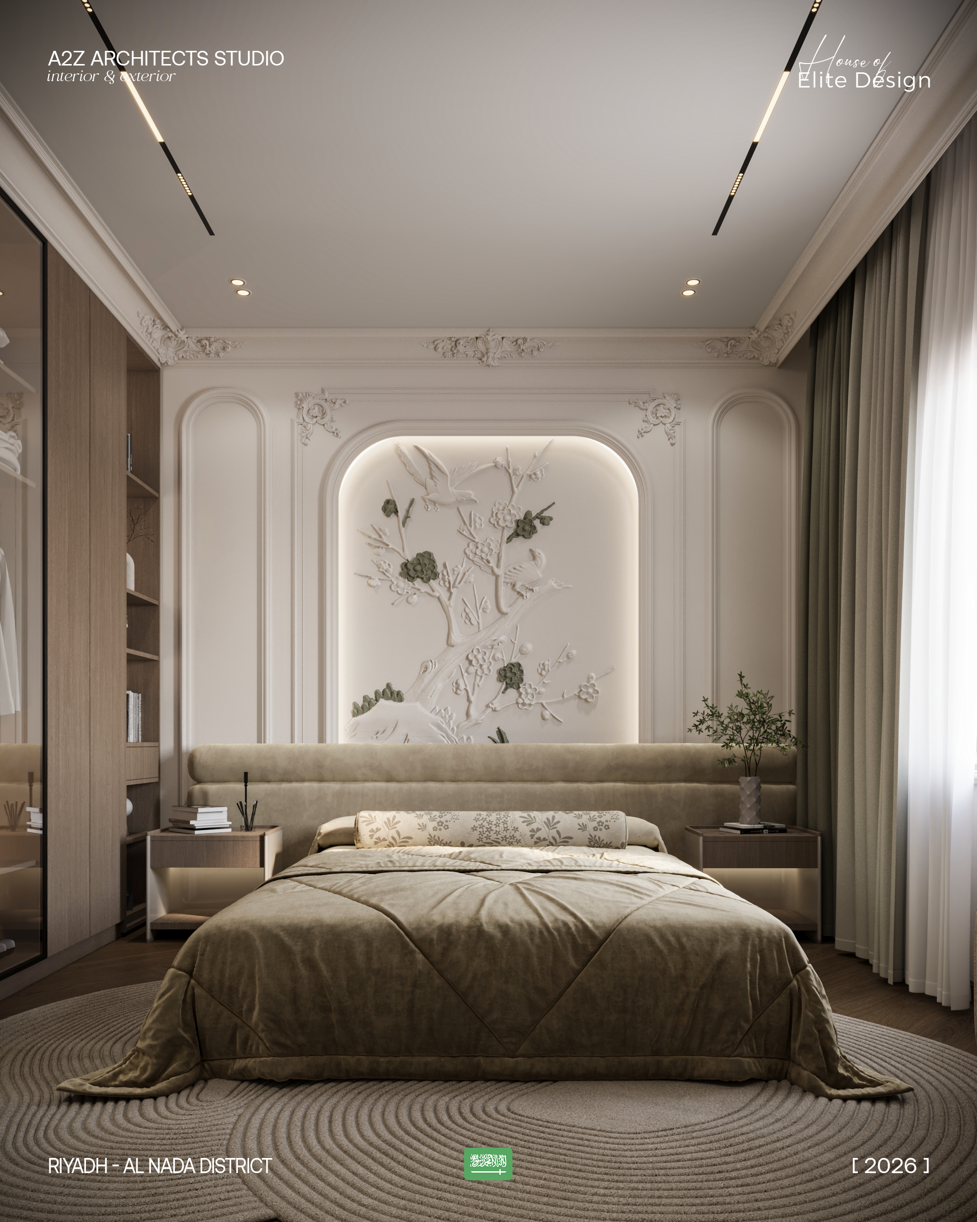 优雅女孩的卧室丨沙特阿拉伯利雅得丨A2Z Architects™-7