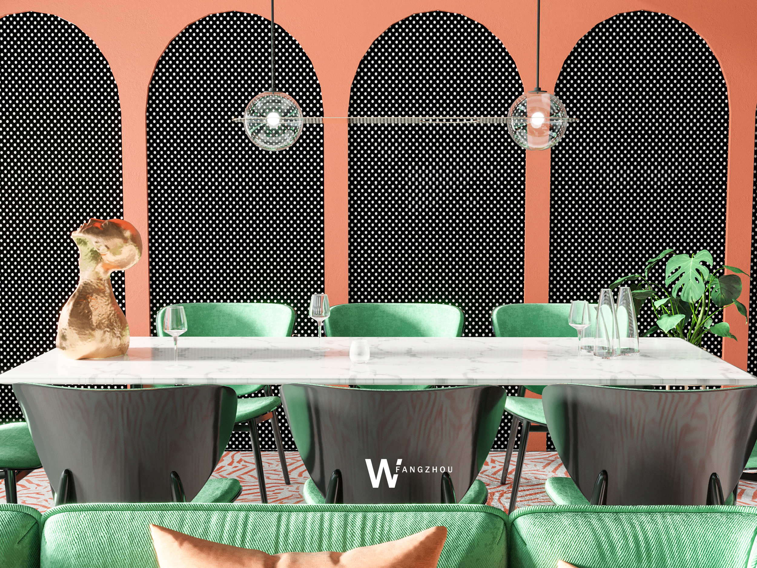 珊瑚橙系列2·波点与橙-33