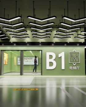 商场综合体地下室电梯厅设计