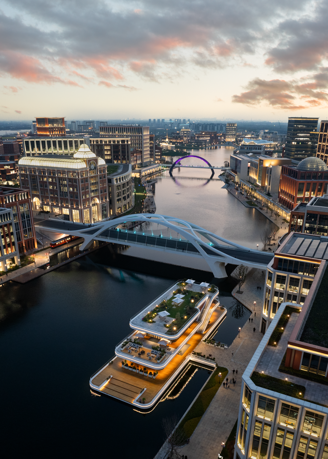 上海青浦西岑水上餐厅花园景观设计丨中国上海丨上海魏玛设计公司,华阳上海建筑公司-4