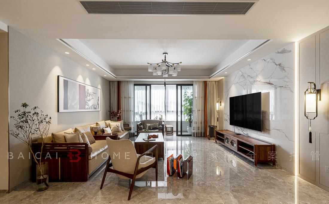 珠海板樟山新中式家居，三代同堂的东方美学之家-37