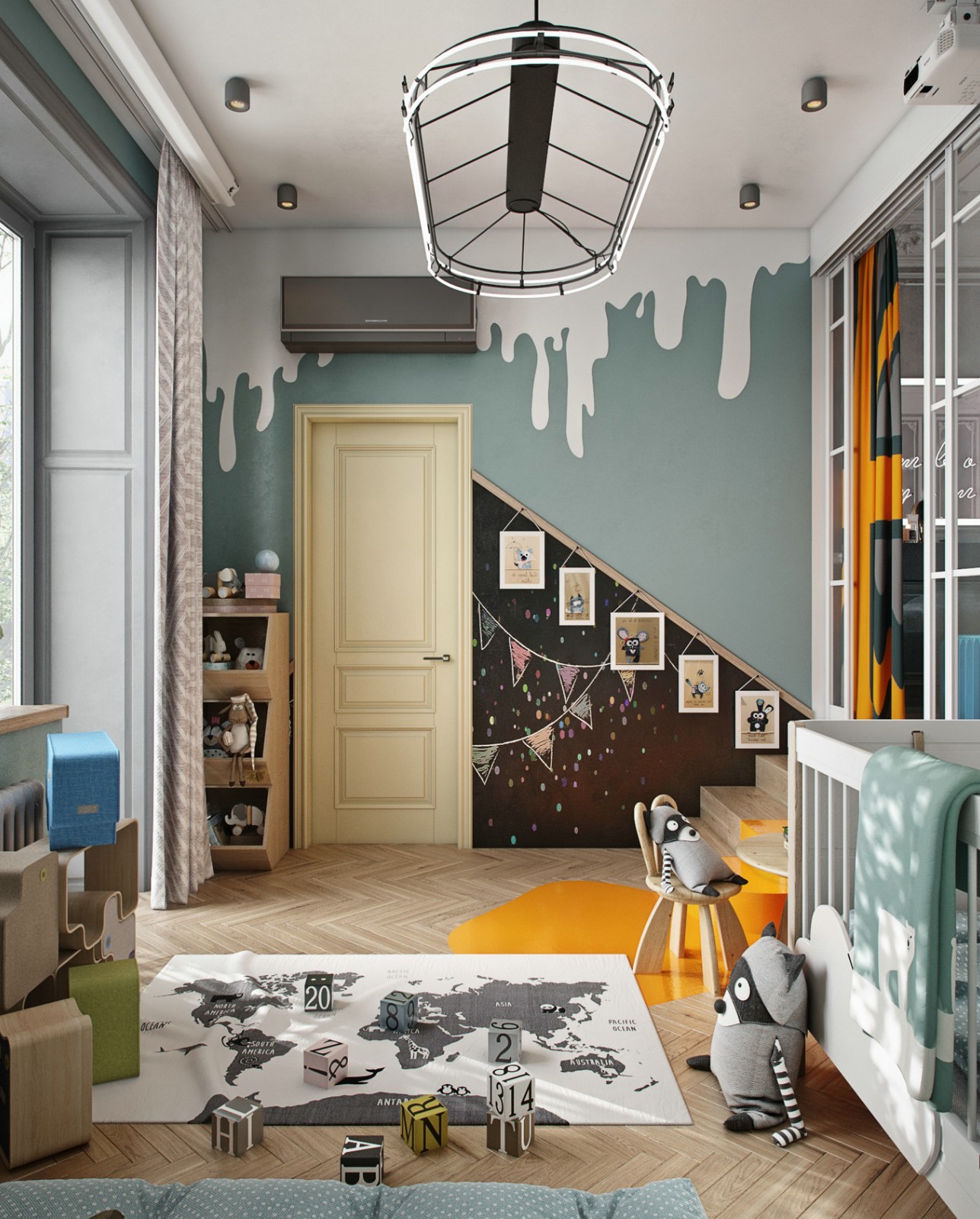 色彩盛宴 | 时尚舒适的普通住宅设计-11